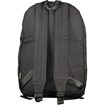 Black Polyester Men Backpack