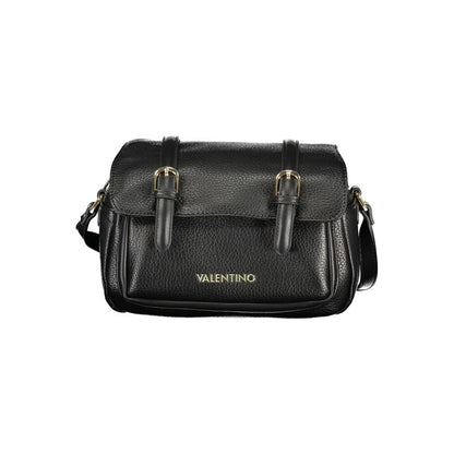 Black Polyurethane Women Shoulder Bag