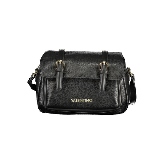 Black Polyurethane Women Shoulder Bag