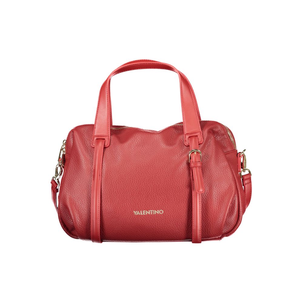 Red Polyurethane Women Handbag