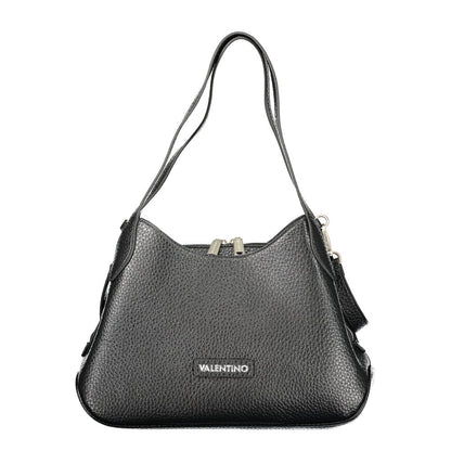 Black Polyurethane Women Handbag