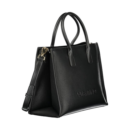 Black Polyurethane Women Handbag