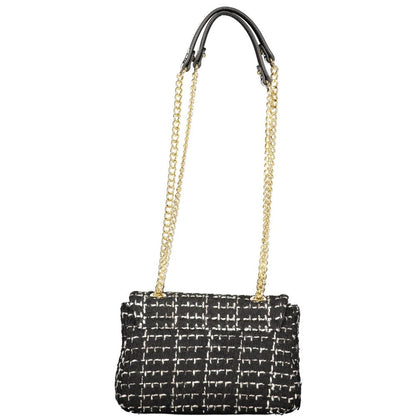Black Polyurethane Women Handbag
