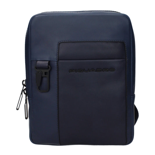 Blue Leather Crossbody Bag