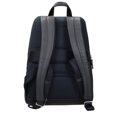 Gray Leather Backpack