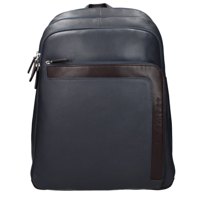 Gray Leather Backpack